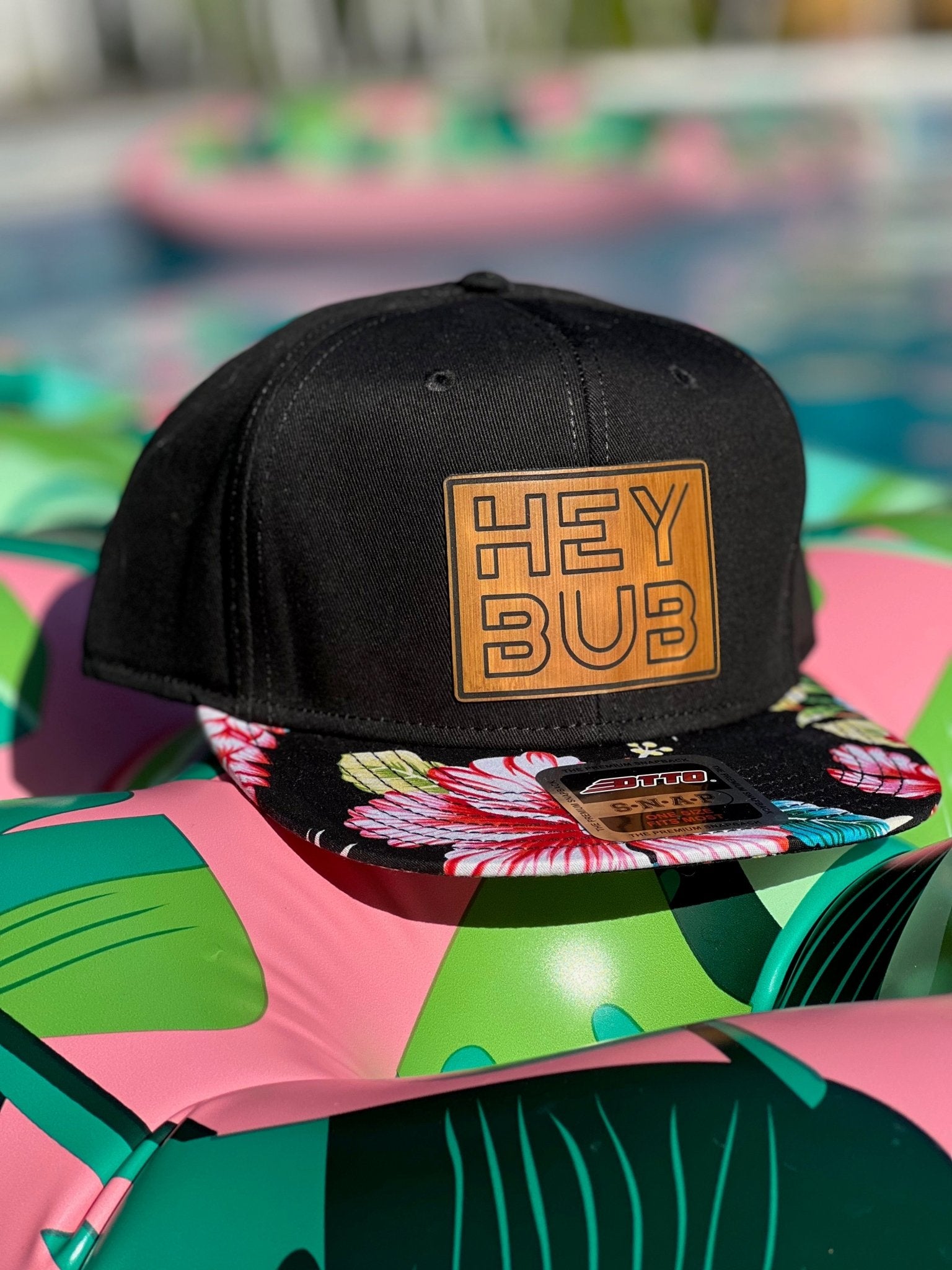 Aloha Bub, 6 Panel Hawaiian Snapback Hat (Flat Bill) - HEY BUB