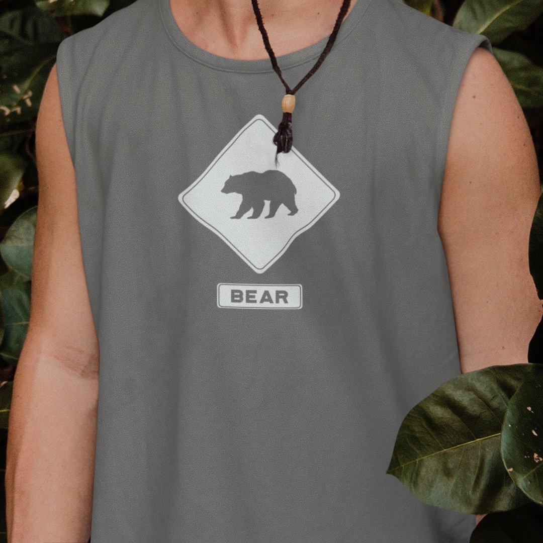 Bear Crossing, Muscle Shirt - HEY BUB