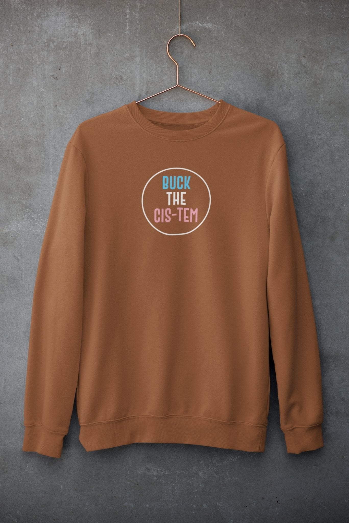 Buck The Cis-tem, Sweatshirt - HEY BUB