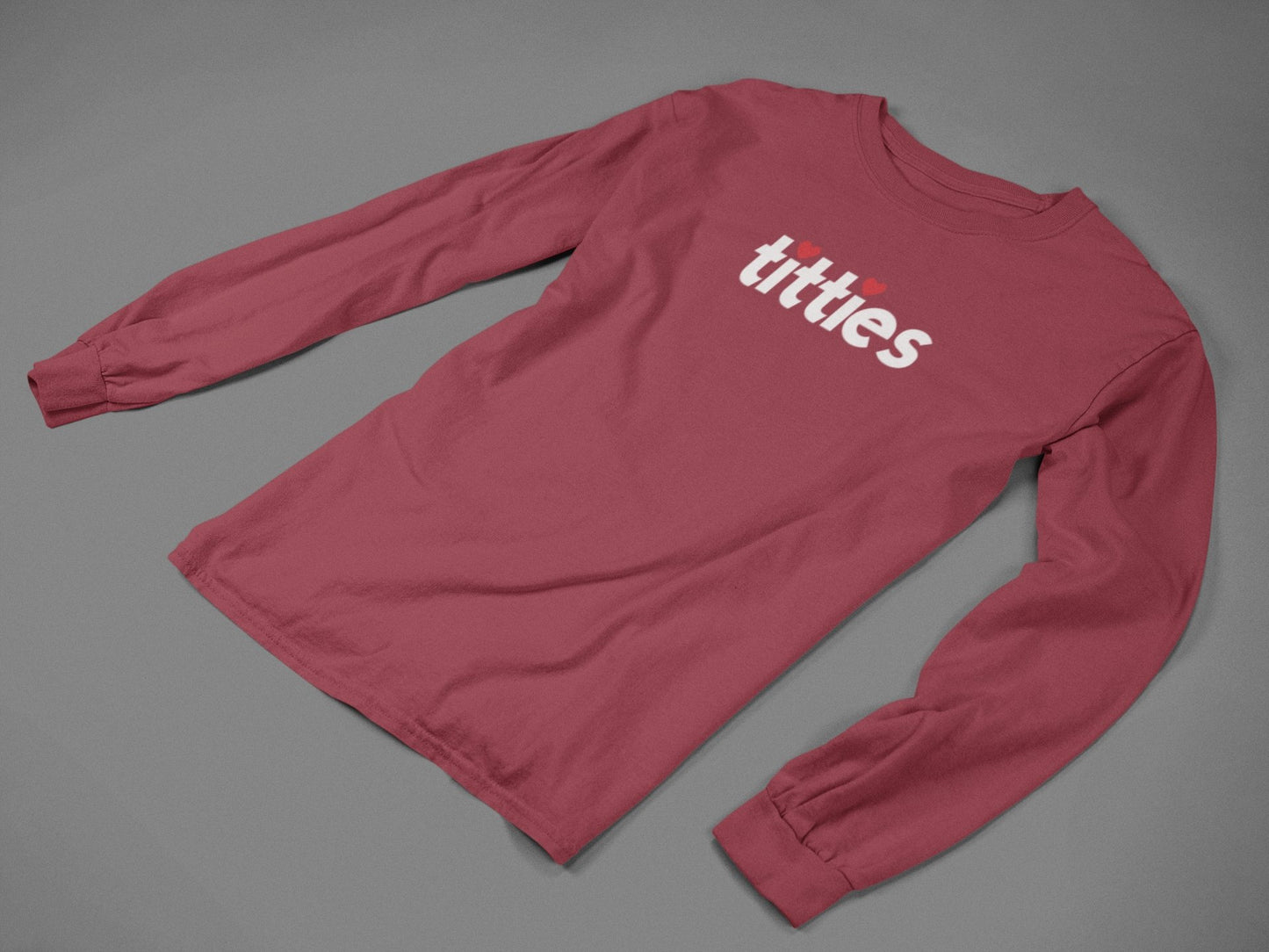 I Heart Titties, Long Sleeve TShirt - HEY BUB