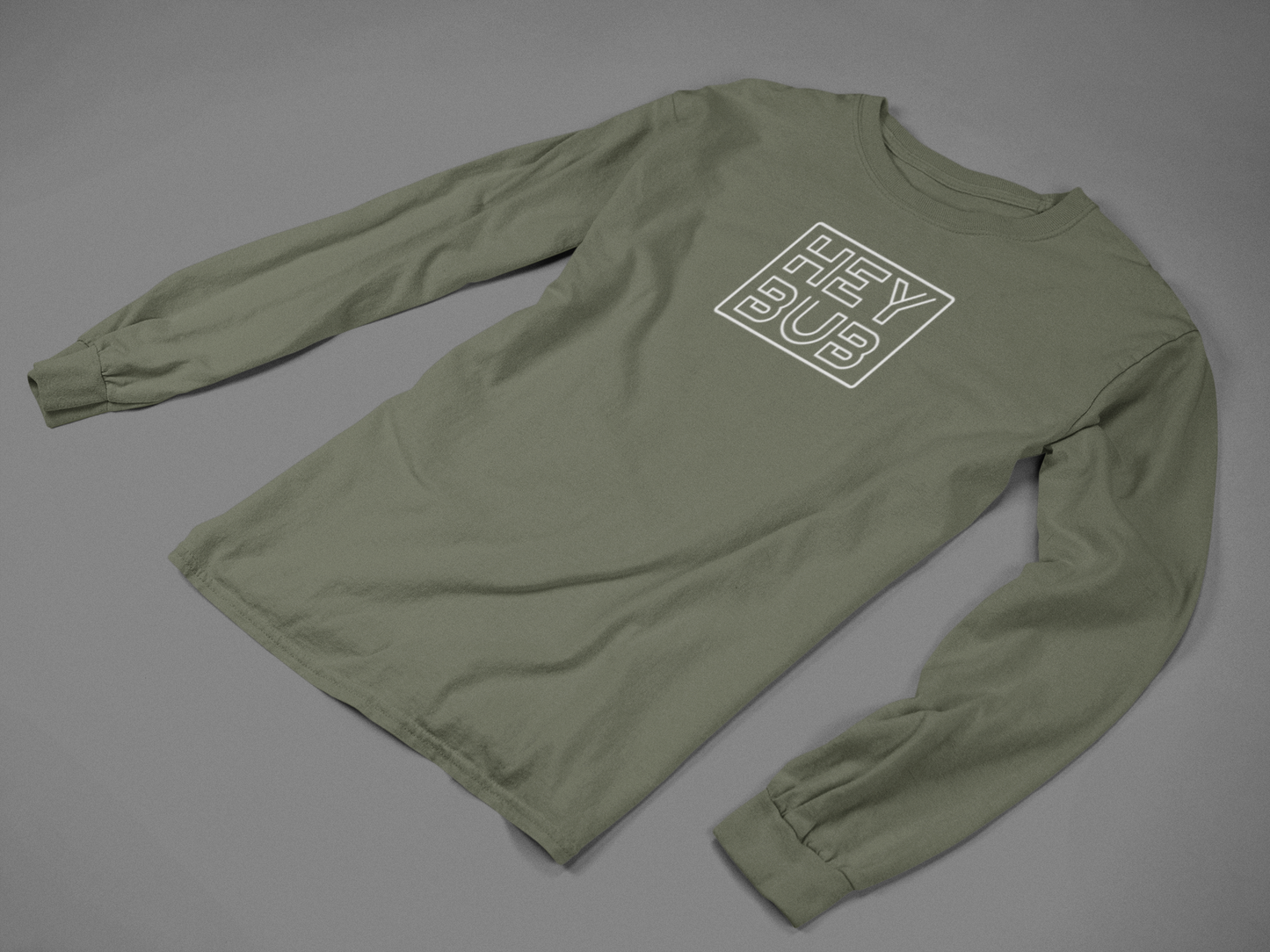 Hey Bub Stacked, Long Sleeve T-Shirt